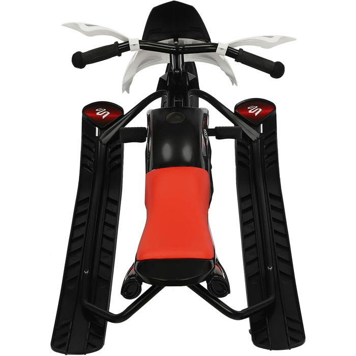 Слалом-санчата з гальмами та ручкою для дітей та дорослих, 80 кг, червоно-білі