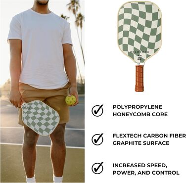 Пікбол ракетка Holbrook Performance: карбон, графіт, Day N' Night (Center Court)