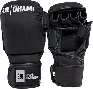 Рукавички для спарингу Okami Hi-Pro MMA, Grappling, BJJ, чорні (S)