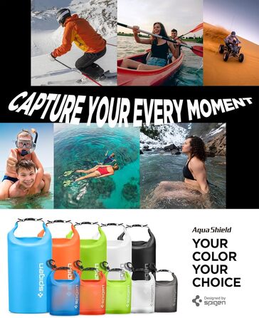 Набір водонепроникних сумок Spigen Dry Bag Set [Aqua Shield] (20L+21L) для пляжу, плавання, кемпінгу, каякінгу та човнів - Cactus Green