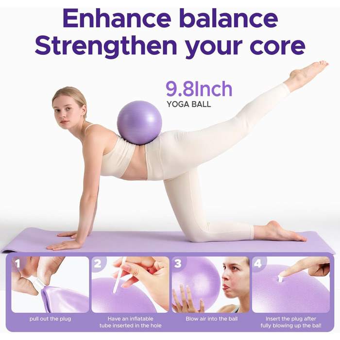 Набір для пілатесу: кільце, м'яч, еластичні стрічки та шкарпетки для фітнесу та тонізуючих вправ вдома