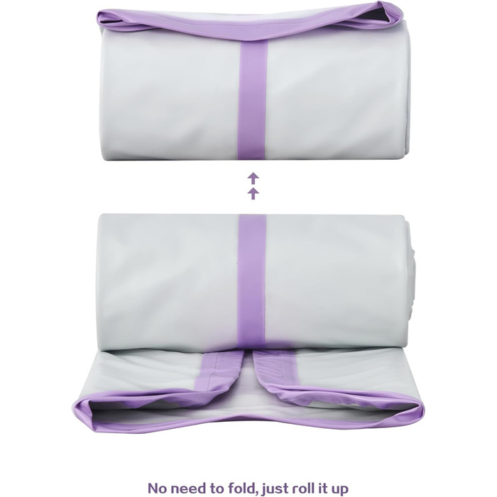 Гімнастичний килимок надувний Air Turn Track 3/4/5/6м, фіолетовий. Килимок для гімнастики, йоги, кемпінгу, тренувань вдома та на вулиці. Нековзний, водонепроникний.