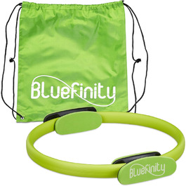 Пілатес кільце Bluefinity з подвійною ручкою, м'яке, фібергласове, для фітнесу та йоги, Ø 37 см, зелений, 1 шт.