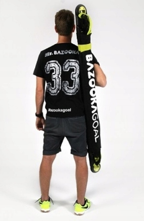 Складані переносні футбольні ворота BazookaGoal 120x75 см, чорні