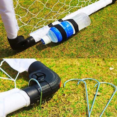 Дитячі ворота для футболу KiBiGOAL, розкладні, 90x60 см, для гри в приміщенні та на вулиці, від 3 до 7 років