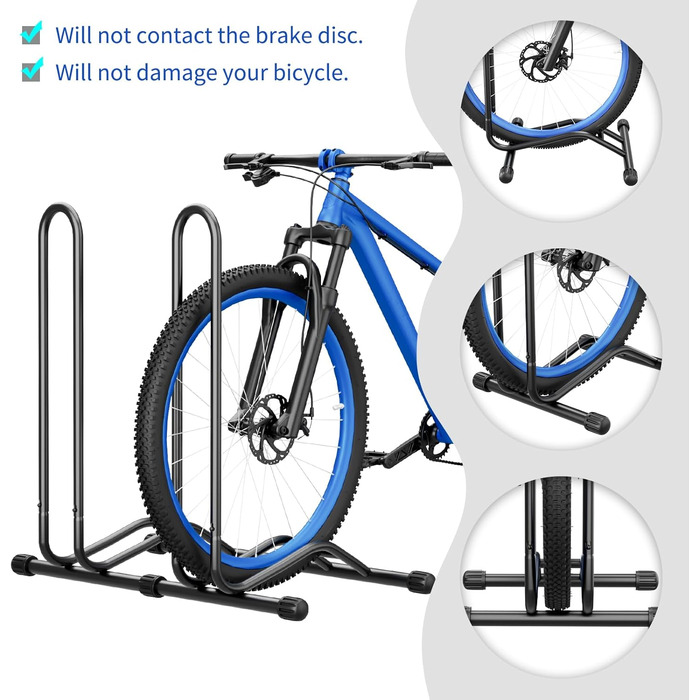 Підставка для велосипеда TLGREEN на підлогу, знімна, для велосипедів, ширина шини до 80 мм, 20-28 дюймів, утримувач заднього колеса, Radständer для гірського велосипеда, шосе, MTB, стабільна, чорна