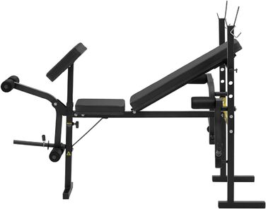 Мультифункціональна лавка для жиму Gymrex GR-TB 51, регульована, до 100 кг, тренувальна штангова лавка, похила лавка