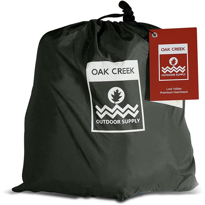 Гамак туристичний Oak Creek з москітною сіткою та тентом - комплект для кемпінгу, походів, подорожей (1.8 кг, зелено-сірий)