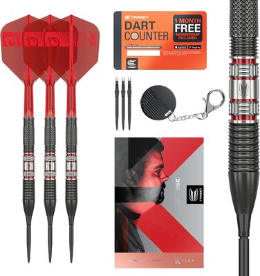 Дротики Target Darts Gabriel Clemens 95K Swiss Point, 95% вольфраму, K-Flex, 21/22/23 г, професійний набір