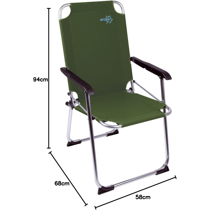 Крісло для кемпінгу Bo-Camp Copa Rio Comfort: складане, зелене, для відпочинку та риболовлі