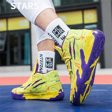 Жовті баскетбольні кросівки High Top для дорослих, хлопчиків та дівчаток. Антиковзаючі, для занять баскетболом та ходьби. 38 EU