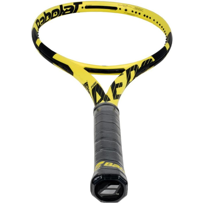 Тенісна ракетка Babolat Pure Aero, без струн, жовто-чорна, розмір ручки 4 1/2