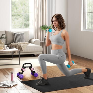 Набір гантелей SPORTNOW з підставкою для зберігання, комплект з 6 гантелей для фітнес-тренувань: 2 x 1 кг, 2 x 3 кг, 2 x 5 кг