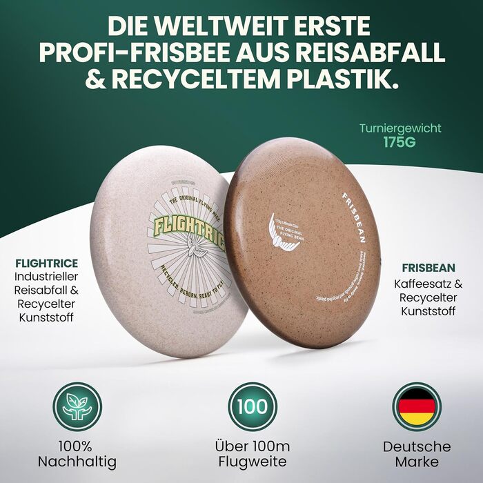 Фрісбі 175г Profi – професійний літаючий диск для дітей та дорослих, пляжний фрісбі-кільце, Ultimate Flying Disc (Rice)