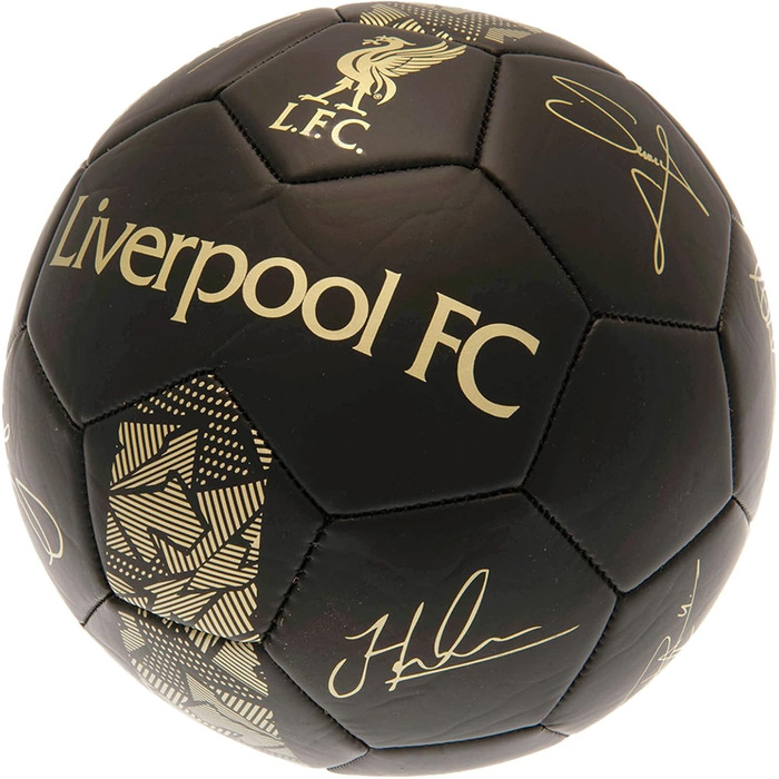 Футбольний м'яч Liverpool FC Phantom Signature, чорний/золотий, офіційна команда, універсальний розмір