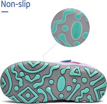 Дитячі трекінгові кросівки Mishansha для активного відпочинку, спорту та прогулянок. Зелені кросівки для дівчаток, розмір 29 EU, фіолетовий колір. Легкі та зручні кросівки для туризму та повсякденного носіння.