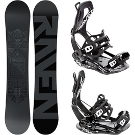 Сноуборд RAVEN: комплект сноуборда Solid Steel + кріплення Fastec FT360 Black (161 см) + кріплення FT360 Black L