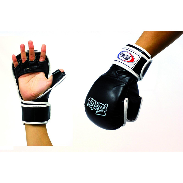 Рукавички для ММА Fairtex FGV15 чорні XL, для спарингів, фріфайту та греплінгу