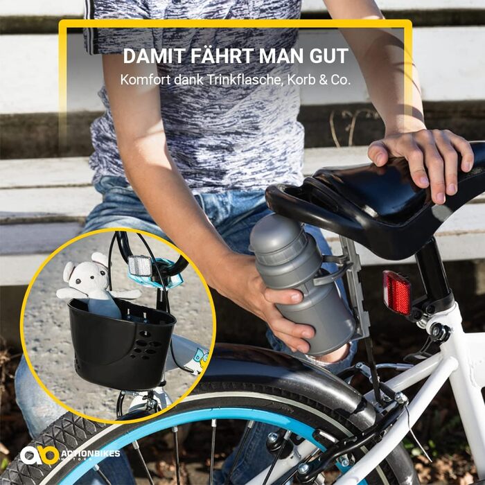 Дитячий велосипед Actionbikes 12/16/20 дюймів, V-гальма, для хлопчиків і дівчаток, з крилами, від 2 до 9 років