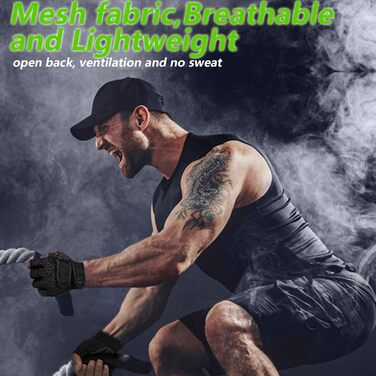 Рукавички для важкої атлетики MOREOK - [3мм гель] для чоловіків та жінок, чорні, L. Ідеально для силових тренувань, підйому ваги, тяги та підтягувань.