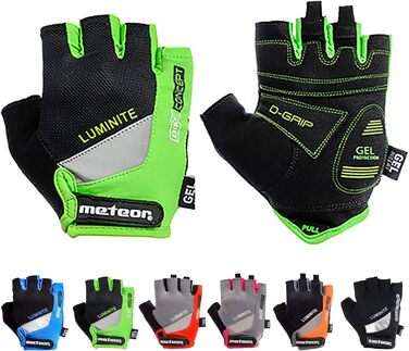 Рукавички для гірського велосипеда Meteor Radhandschuhe Gel GX31 Green - чоловічі, жіночі, дитячі. Рукавички для MTB, Downhill, хайкінгу та їзди на велосипеді.