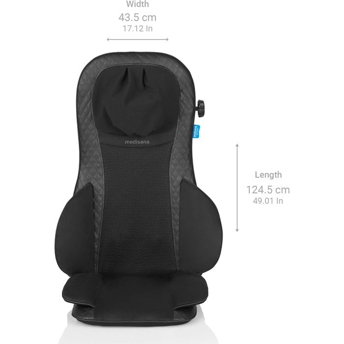 Масажне крісло Medisana MCG 820 Shiatsu з гелевими масажними головками, масаж спини та шиї, функція підігріву, 3 інтенсивності, масажер спини з функцією червоного світла