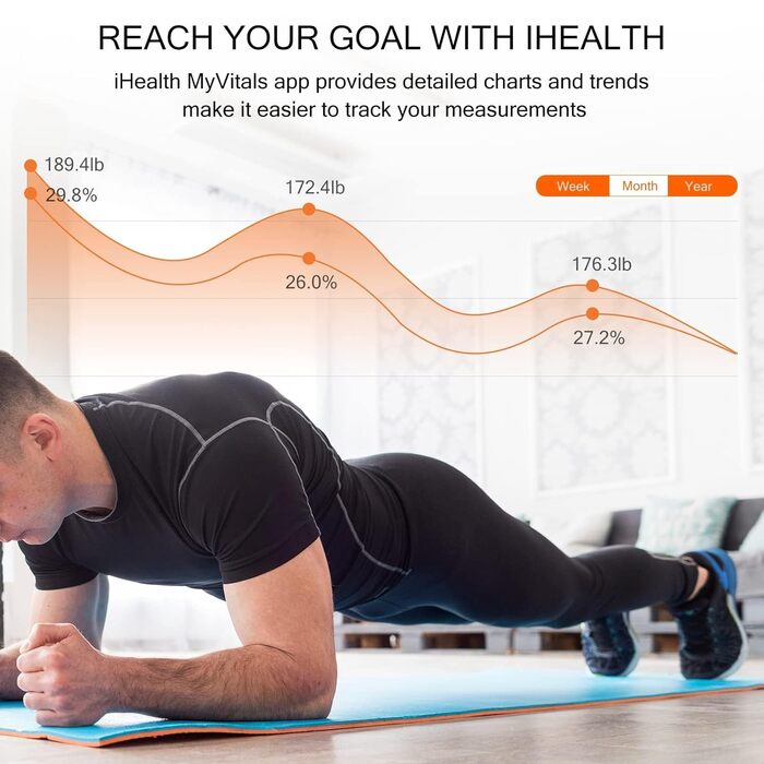 iHealth Nexus PRO: Розумна вага для тіла з визначенням 12 параметрів (вага, жир, м'язи тощо)