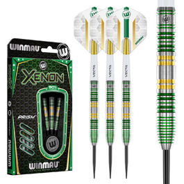 Професійний набір дартсів WINMAU Xenon 90% вольфраму з мішенями і хвостовиками, вага 18г (м'який наконечник), 23г, 24г, 25г (сталевий наконечник)