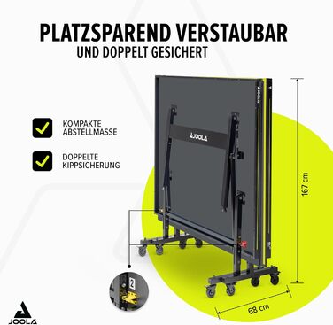 Стіл для настільного тенісу JOOLA Inside J18 Single - розкладний, компактний, з сіткою