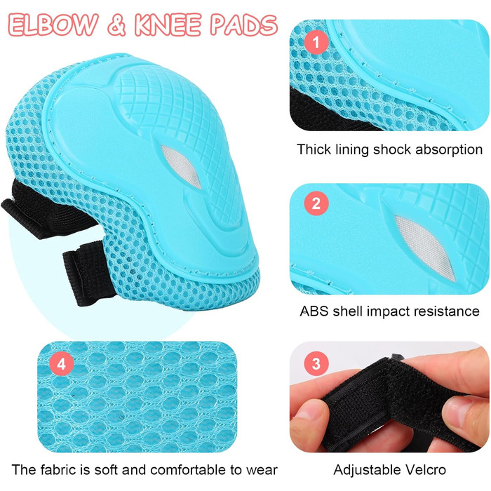 Дитячий шолом Kinder: для велосипеда, ролера, скейтборда (2-16 років), Aqua Set