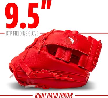 Рукавичка для бейсболу Franklin Sports RTP Kinder Teeball (червона, для правшів) + м'яч - дитячий набір для ті-болу