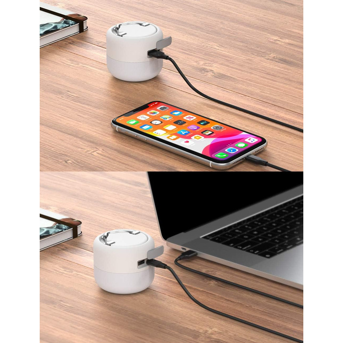 Ліхтар кемпінговий LED WhiteC, акумуляторний USB, 5200 mAh, 4 режими яскравості, димер, магнітний, для туризму та надзвичайних ситуацій