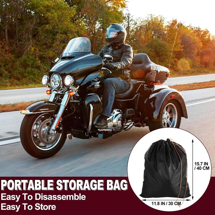 Водонепроникний чохол для триколісного мотоцикла Trike-274x149x149 см, 420D Oxford