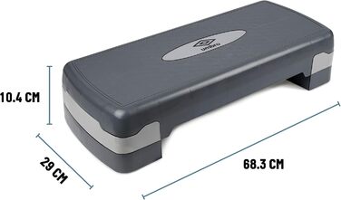 Степпер Umbro Aerobic з регулюванням висоти 10-15 см - степпер для дому, Stairmaster для будь-якого віку, чорний/сірий