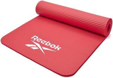 Reebok килимок для фітнесу 15 мм, нековзний, натуральна гума, червоний — гімнастичний мат для тренувань, фрілектики та домашнього спорту