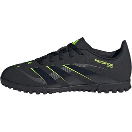 Бутси футбольні adidas Predator Club Turf Unisex, 34 EU, чорний/карбон/лимонний, для штучного покриття