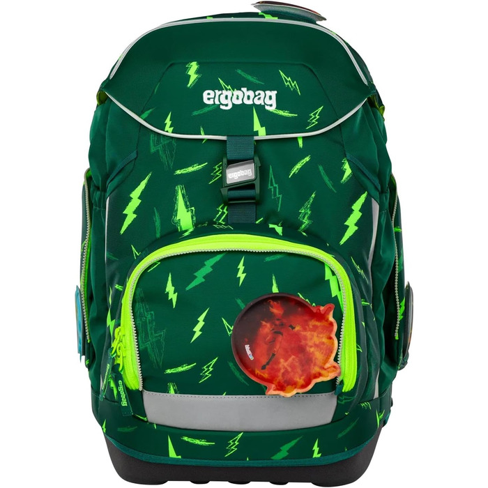 Комплект ергономічного шкільного рюкзака ergobag для 1 класу початкової школи, 6 предметів, унісекс, колір Bärtastisch - Зелений