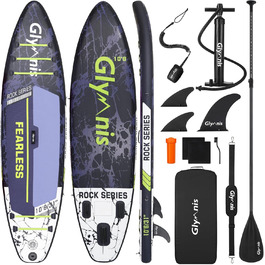 Надувний SUP Борд Glymnis 10'6' для Станд Ап Паддлінг (SUP) 320x81x15см з Алюмінієвим Веслом, Насосом та Аксесуарами