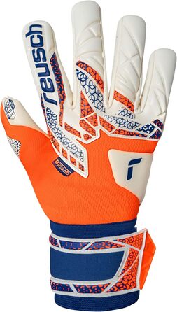 Воротарські рукавиці Reusch Profi Attrakt Gold X NC (10.5) - професійні, для тренувань та ігор на траві та штучних покриттях, помаранчево-сині
