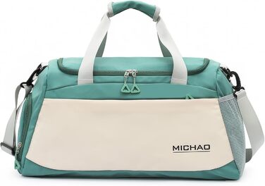 Спортивна сумка для жінок, XL, 52x24x27 см (білий, зелений)