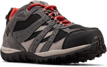 Дитячі трекінгові черевики Columbia Redmond Unisex, чорний/червоний (4 Big Kid)