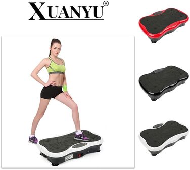 Вібраційна платформа для фітнесу з LCD, Bluetooth та USB – Power Plate для всього тіла, схуднення та нарощування м'язів, домашні тренування з пультом дистанційного керування (Чорний/Білий)