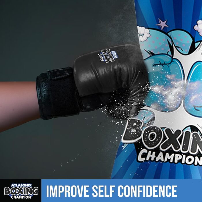 Надувний боксер для хлопчиків 4-8-12 років, стоячий бокс, карате-таеквондо, іграшка для активних ігор, подарунок на день народження, синій, міцний бокс-сет