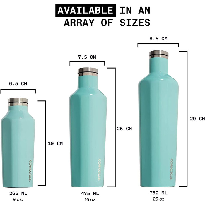 Термобутилка Corkcicle Canteen з трубочкою, потрійна ізоляція, нержавіюча сталь, тримає холод 25+ годин і тепло 12 годин, герметична, багаторазова, BPA-free, для води, яскравий дизайн