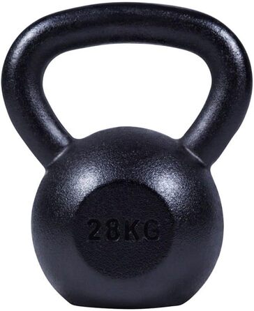 Гиря GORILLA SPORTS 2-32 кг, чавунна, для фітнесу, срібляста або чорна, захист підлоги, набір або окремо