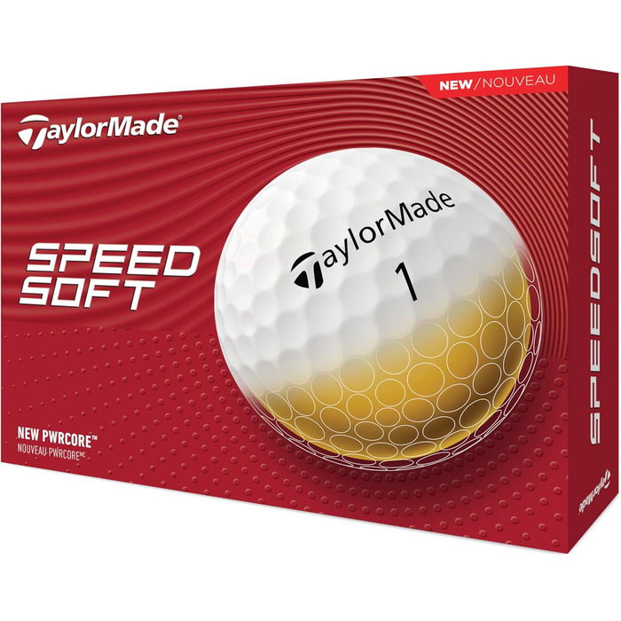 Гольф м'яч TaylorMade Tm24 Speedsoft, білий/синій (12 шт.)