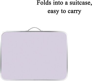 Складаний столик 60 см, портативний, для кемпінгу та пікніків, сад, на вулицю. Складаний стіл з алюмінієвим каркасом, регульована висота, 60 x 45 x 26 см, білий