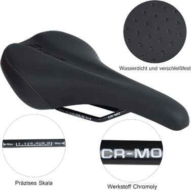 Велосипедне сідло FIFTY-FIFTY MTB: комфортне, з memory foam, водонепроникне для чоловіків та жінок. Сумісне з MTB та шосейними велосипедами