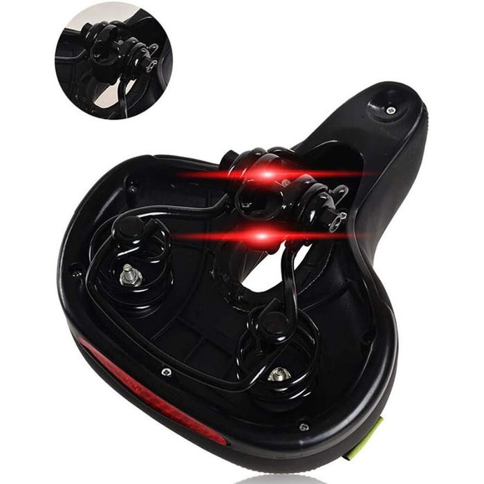 Lespar М'який ергономічний велосипедний сідло з гелем, підходить для жінок та чоловіків, туристичний сідло для міста, амортизований, комфортний гелевий сідло, велосипедне сідло для чоловіків та жінок