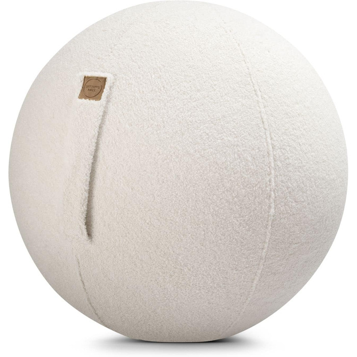 Гімнастичний м'яч Sitzball Woolly з плюшевим чохлом, натуральний колір